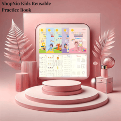 Shopnio Kids Reusable Practice Book (4 Books + Magic Pen With 10 Ink Refills)